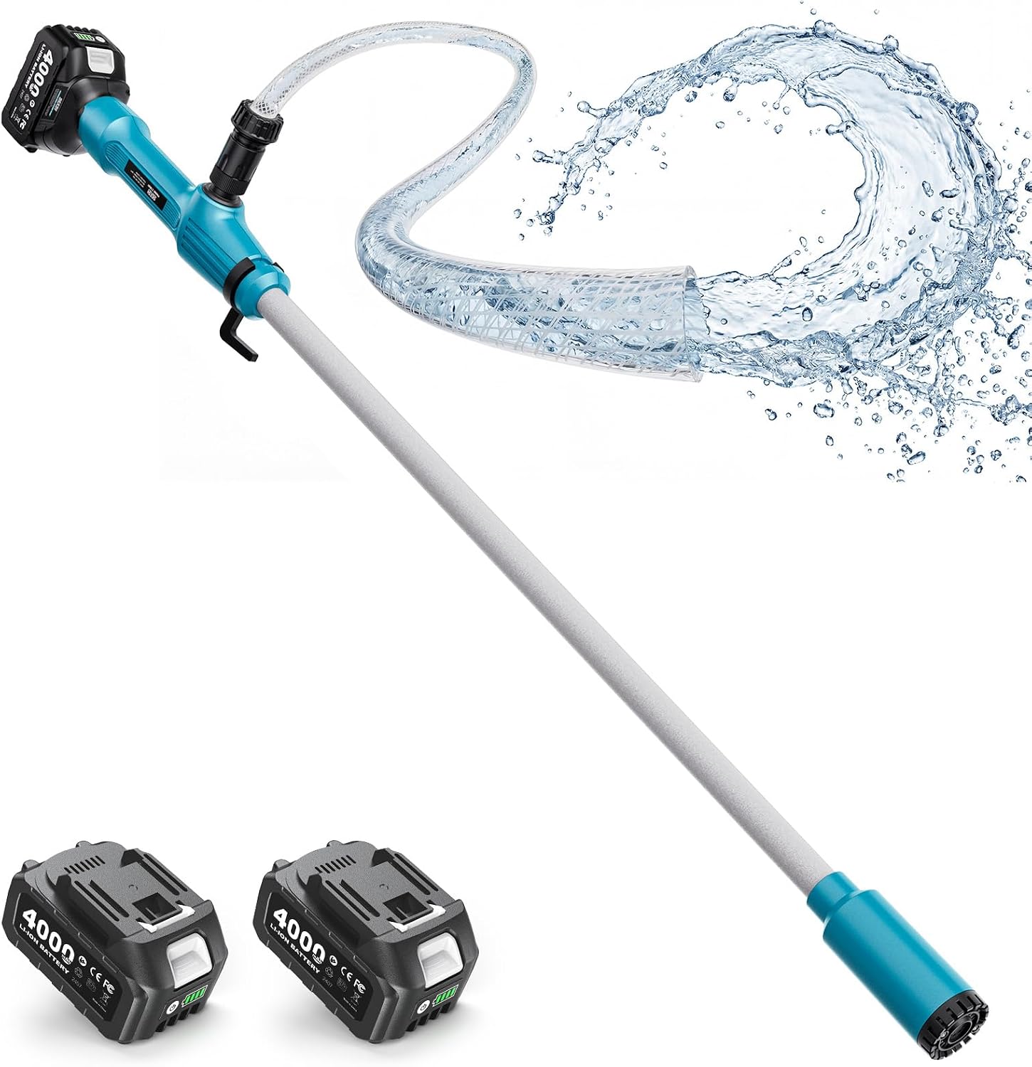 SEESII Cordless Stick Water Pump, 2.2" Slim Head, Water & Diesel Transfer