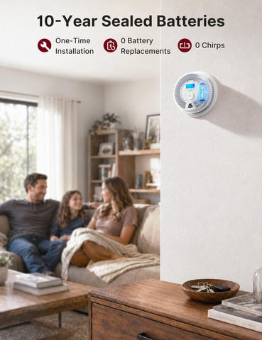 X-Sense Smoke Detector Carbon Monoxide Detector Combo, SC07, 1-Pack
