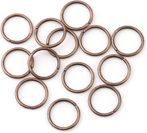 HDSupplies 200 Pieces - 6mm Jump Rings Antique Copper Tone - 21 Gauge