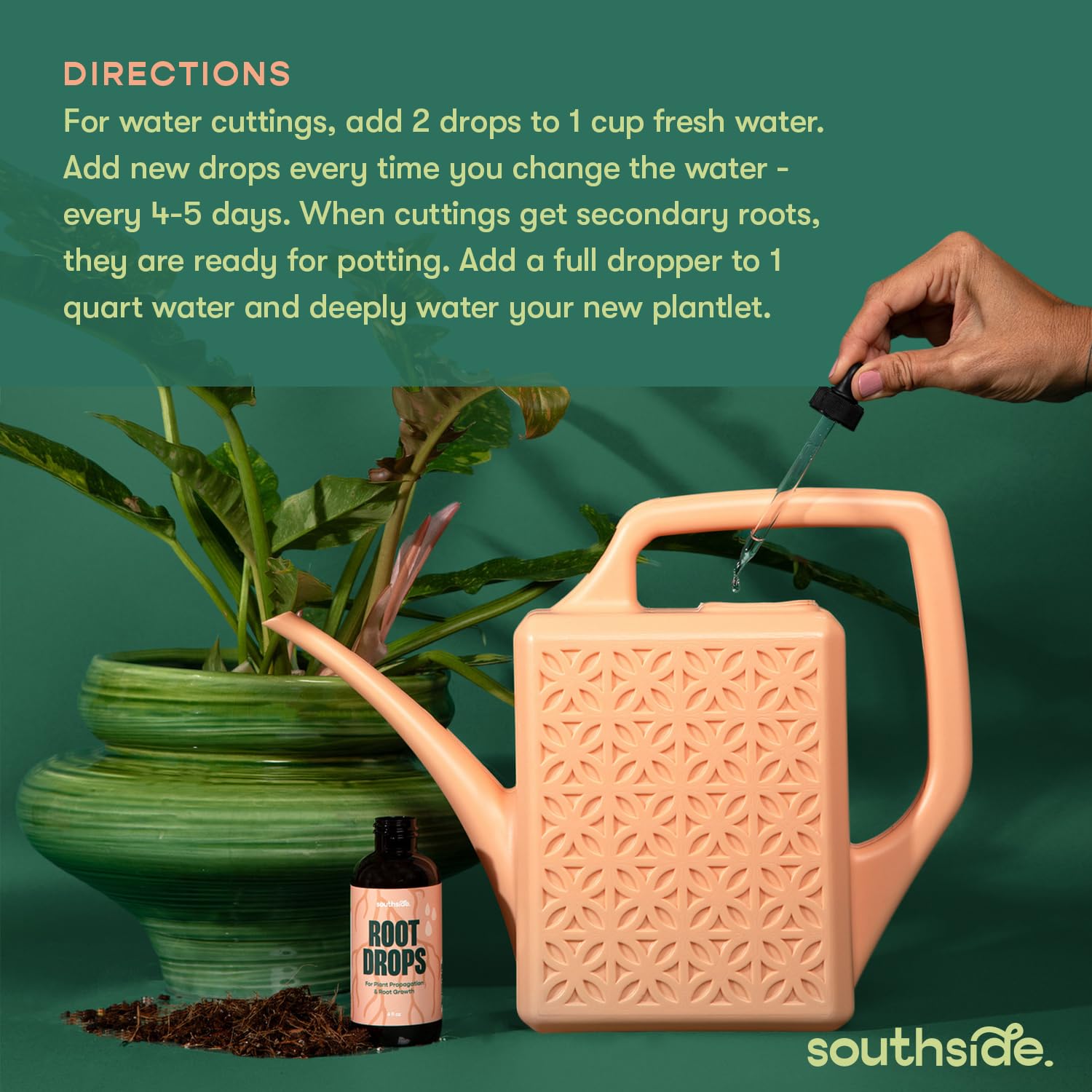 Root Drops - Liquid Rooting Hormone for Cuttings | Fast Propagation Drops, Stronger Roots, Less Shock | Works in Water, Soil, Leca, Moss| For all Indoor Houseplants like Pothos, Monstera, Philodendron