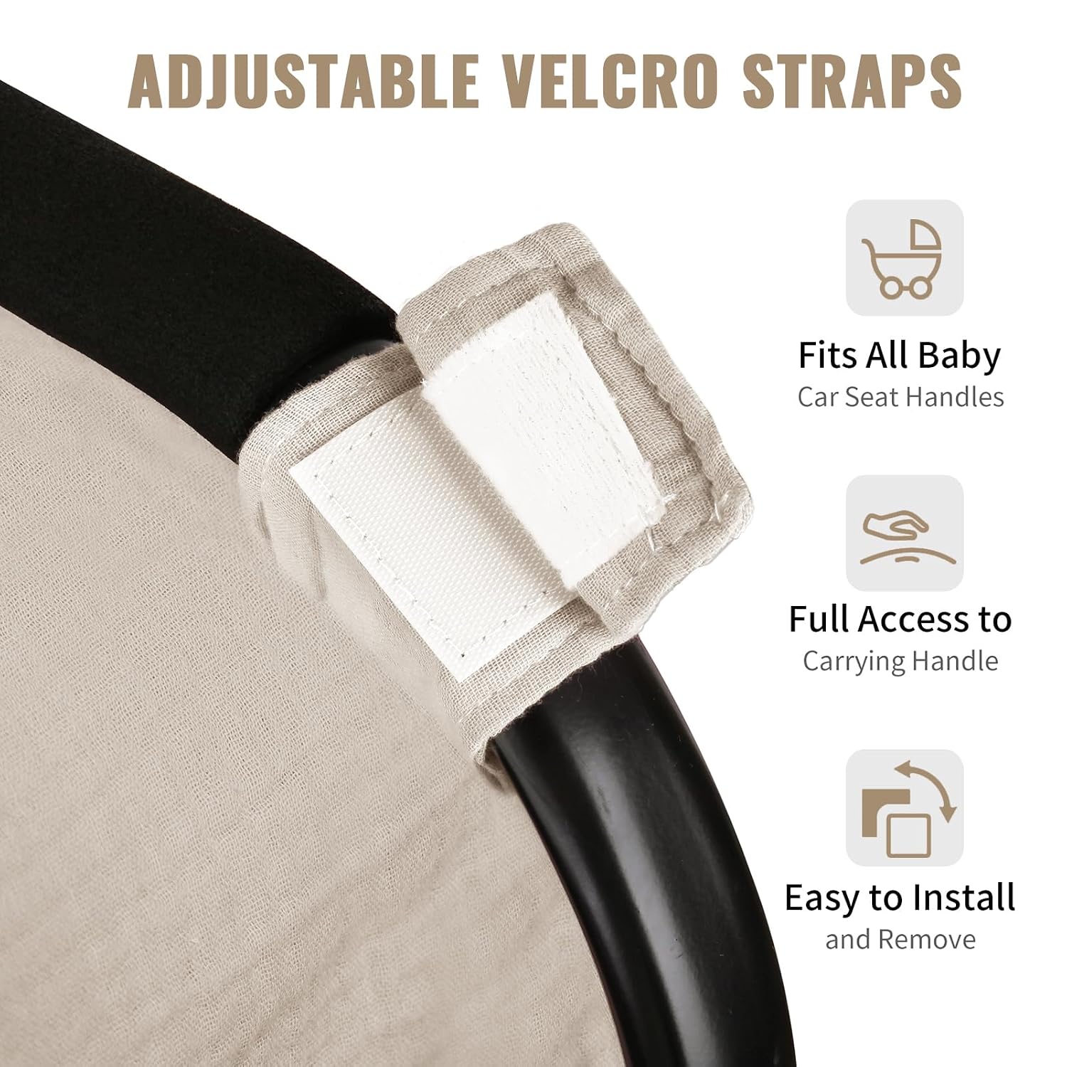 Metplus Muslin Car Seat Cover for Babies, 100% Cotton Infant Carseat Canopy