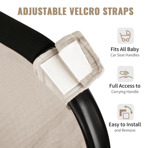 Metplus Muslin Car Seat Cover for Babies, 100% Cotton Infant Carseat Canopy