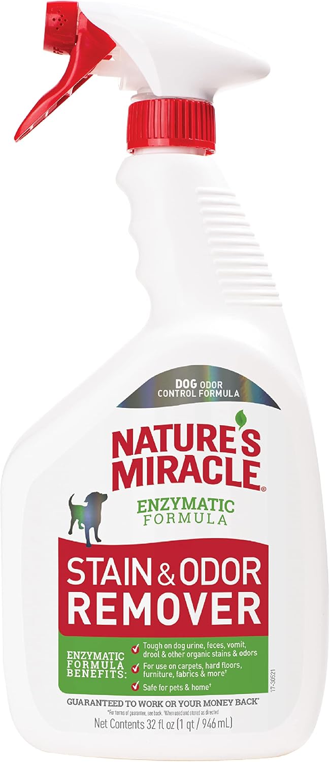Nature’s Miracle Dog Stain & Odor Remover, Enzymatic Cleaner, 32 oz