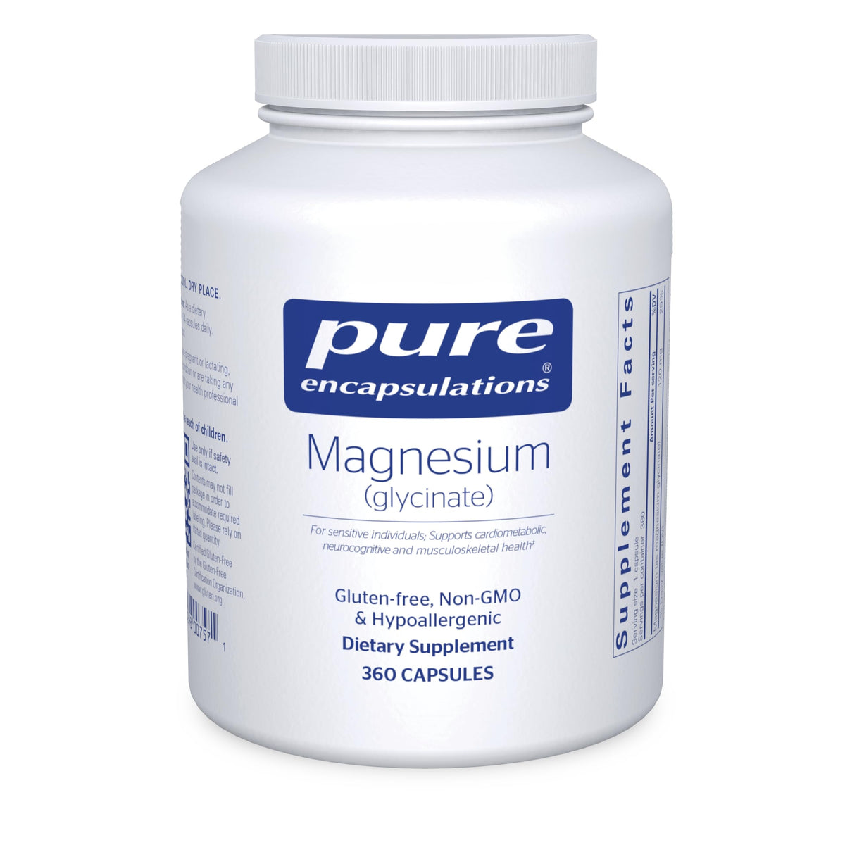 Pure Encapsulations Magnesium (Glycinate) - Supplement to Support Stress Relief, Sleep, Heart Health, Nerves, Muscles, and Metabolism* - with Magnesium Glycinate - 360 Capsules