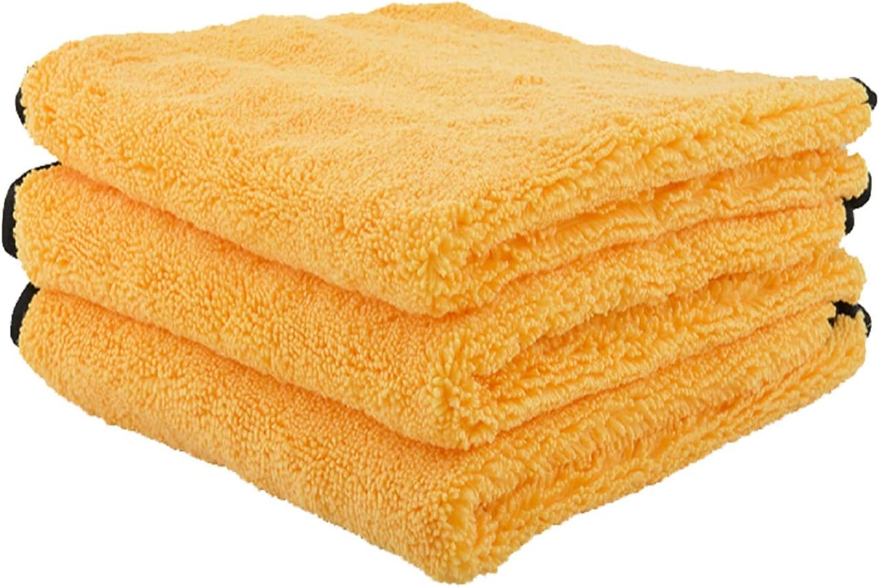 Chemical Guys, Professional Microfiber Towels, 16 x 16 in, Gold, 3 Pack