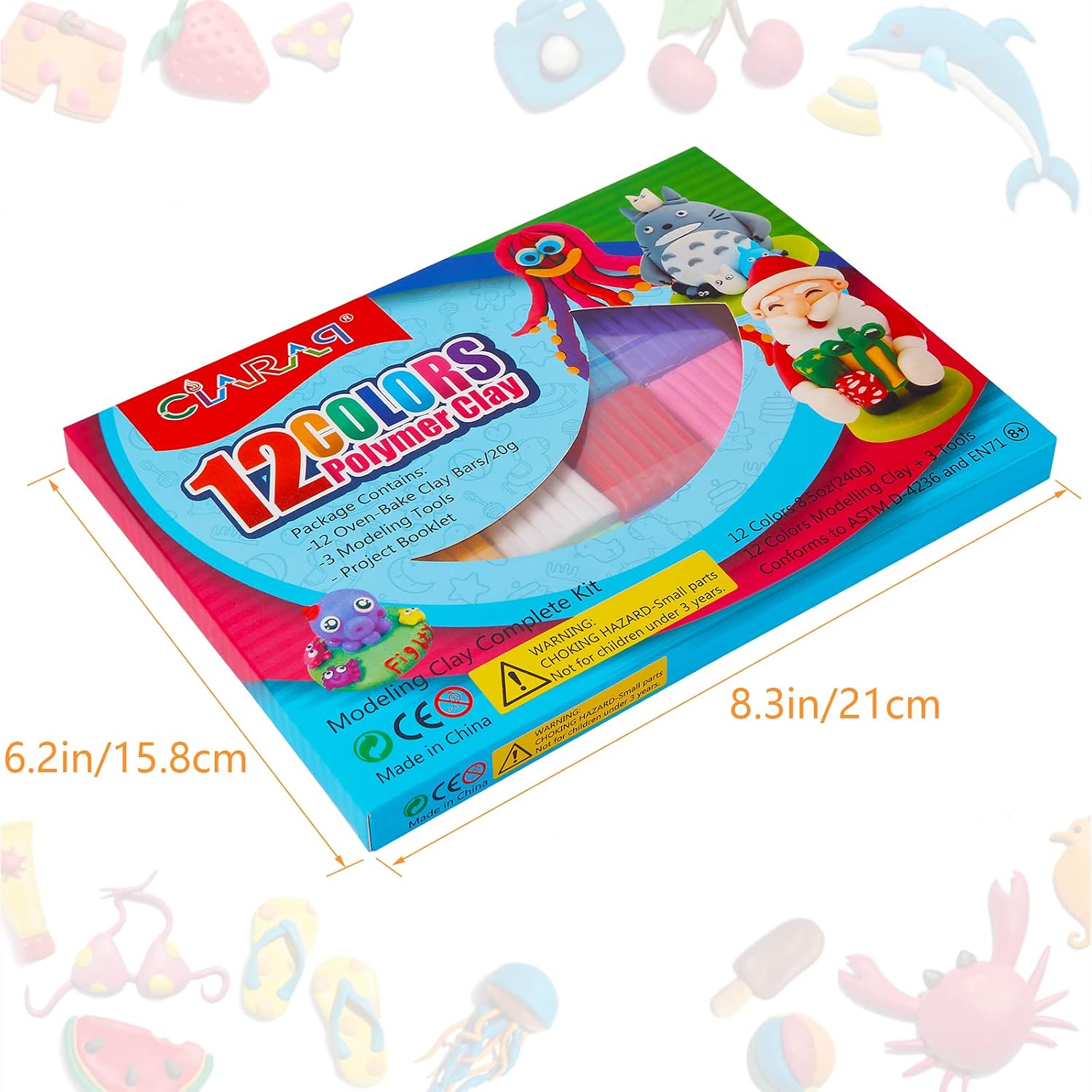 CiaraQ Polymer Clay Kit, Mini Modeling Clay Set