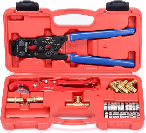 iCrimp PEX Cinch Remove Tool Kit with Fittings for 3/8"–1"