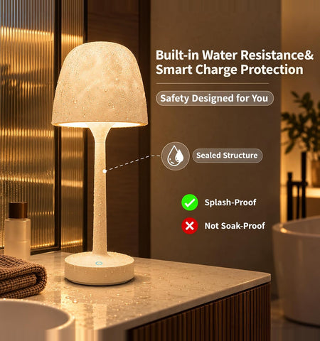 Waterproof Shower Lamp Light Outdoor Floor Lamps Rechargeable LED