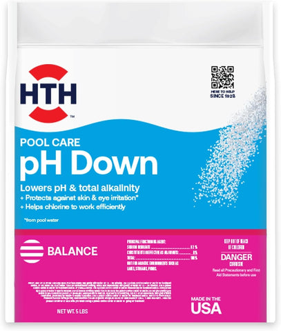 HTH 67057, Pool Care pH Down, 5 lbs