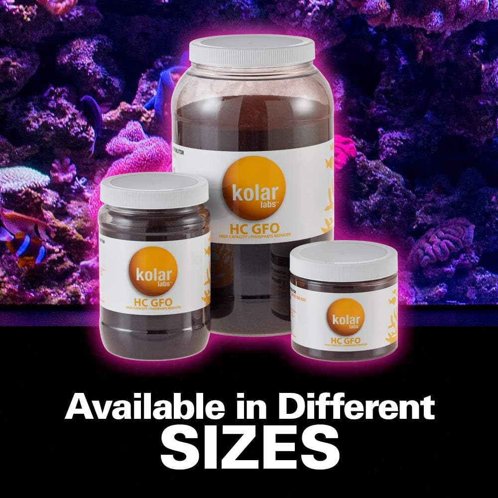 GFO HC - High Capacity Bayoxide E33HC Phosphate Remover - for Fish Tanks, Aquariums & Ponds, 700g (32oz Jar, 1.54lb), By Kolar Labs