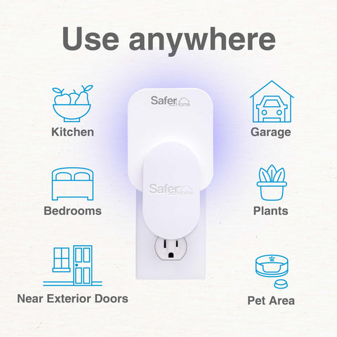 Safer Brand Home SH502-2SR 2 Indoor Plug-in Fly Traps for Flies, Fruit Flies, Moths, Gnats, and Other Flying Insects – 2 Traps + 2 Glue Cards