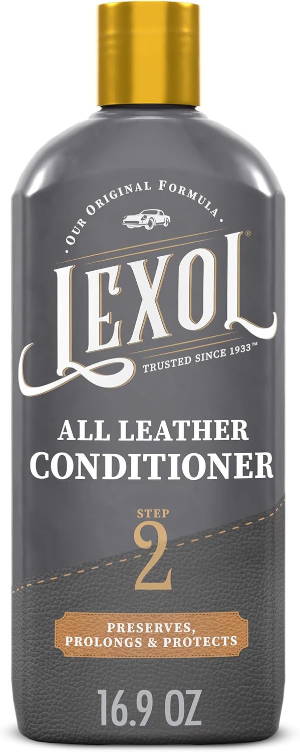 Lexol All Leather Conditioner for Car Seats, Furniture, Jackets, 16.9 Oz