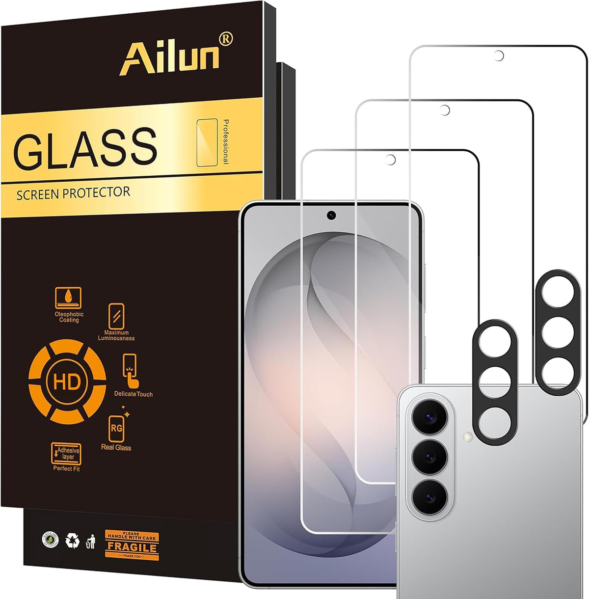Ailun Screen Protector + Camera Lens Protector for Galaxy S26+ / S26 Plus