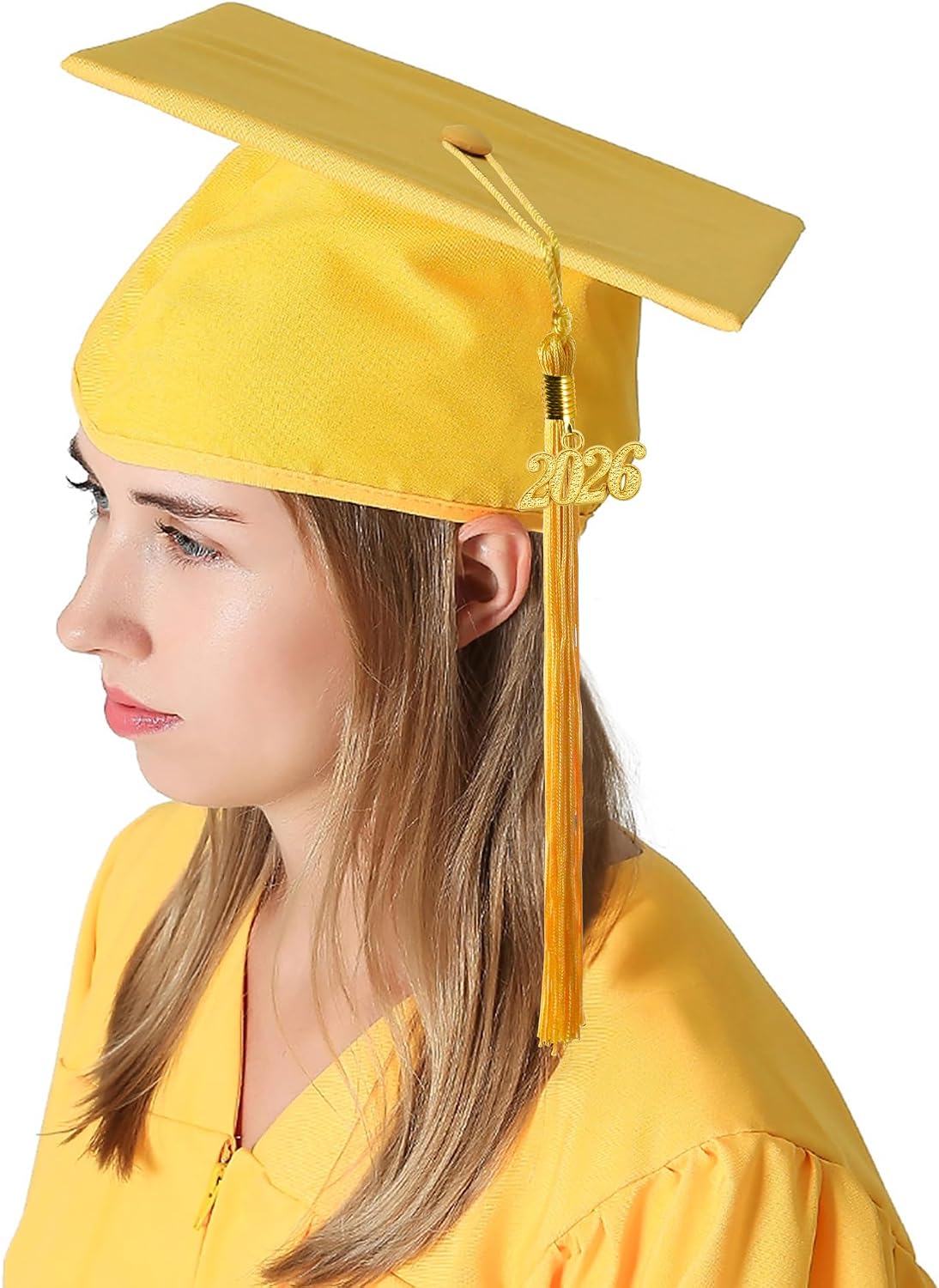 GraduationMall Matte Graduation Gown Cap Tassel Set 2026 for High School and Bachelor
