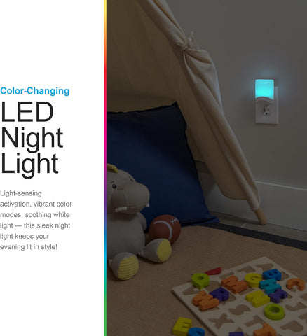 GE Plug in Color Changing Night Light with Dusk to Dawn Sensor