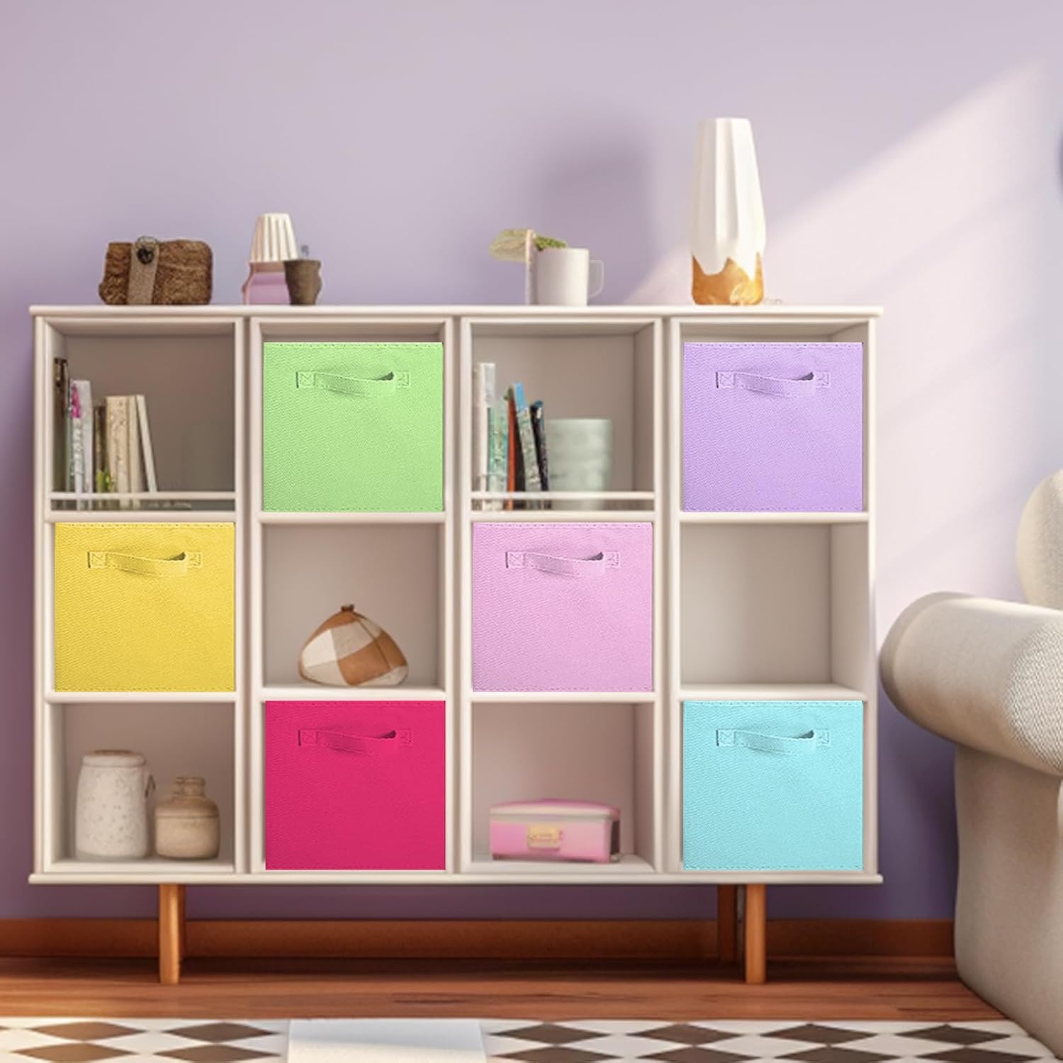 ShellKingdom Storage Bins, Foldable Fabric Storage Cubes And Cloth Storage