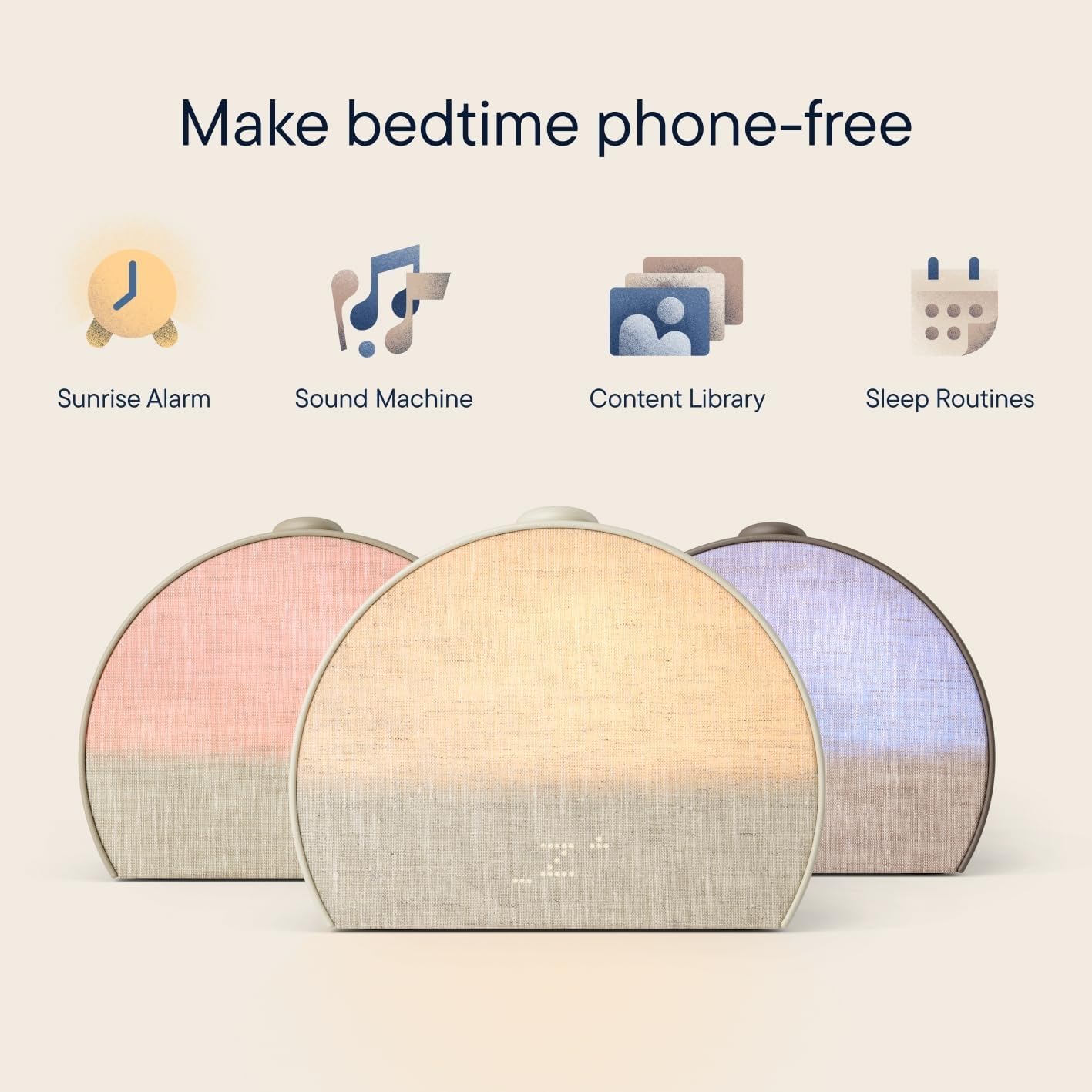 Hatch Restore 3 Sunrise Alarm Clock & Sound Machine, Smart Light (Putty)