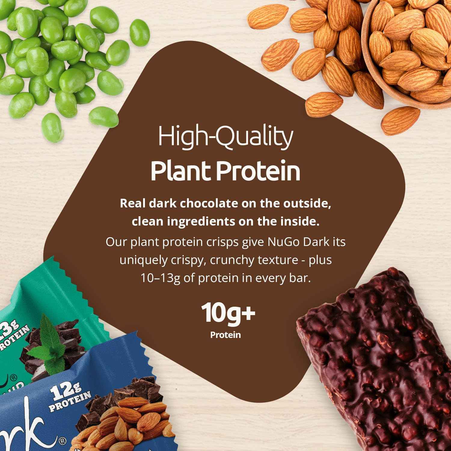 NuGo Dark, Pretzel w/SS, 12g Vegan Protein Bar, Gluten Free, 24 Count
