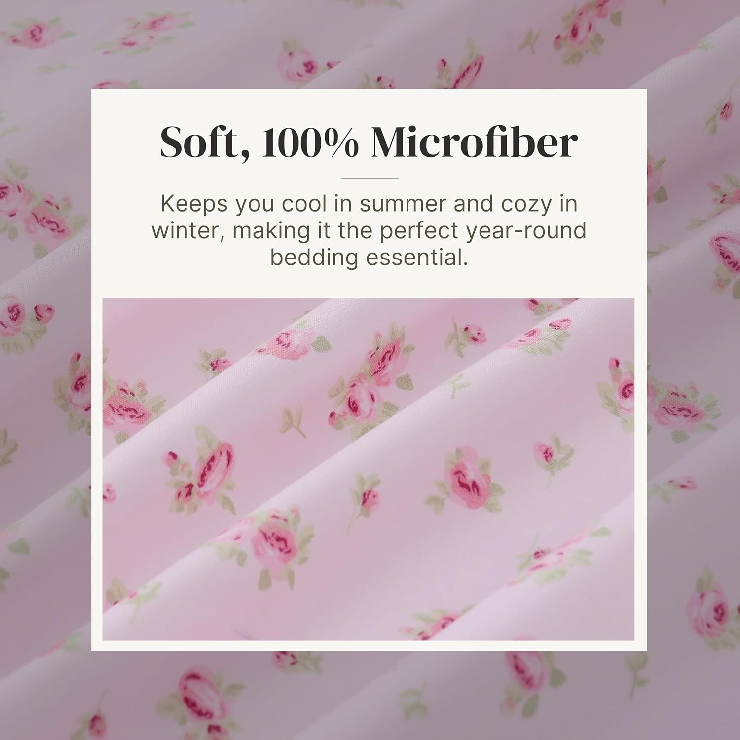 Modern Threads Silky Soft Microfiber and Wrinkle Free Sheets - Luxurious Microfiber Bed Sheets Includes Flat Sheet, Fitted Sheet with Deep Pockets, & Pillowcases Blush, Full