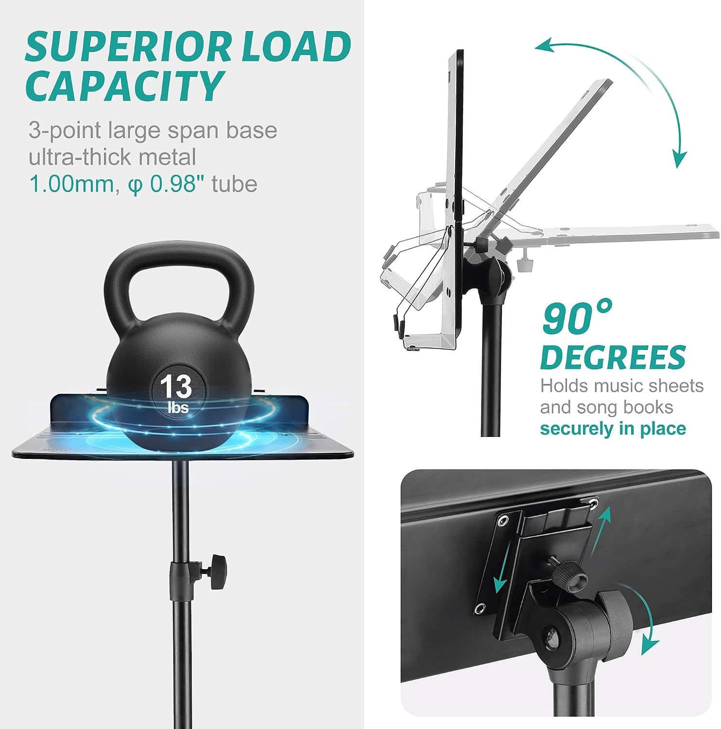 Vekkia Professional Portable Sheet Music Stand