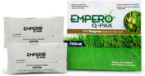 Atticus Empero Q-Pak Nutsedge Killer (2 Pack) Turf Herbicide - Kills Nut Grass in Established Lawns, Ornamental Turfgrass, & Landscape Areas - Halosulfuron