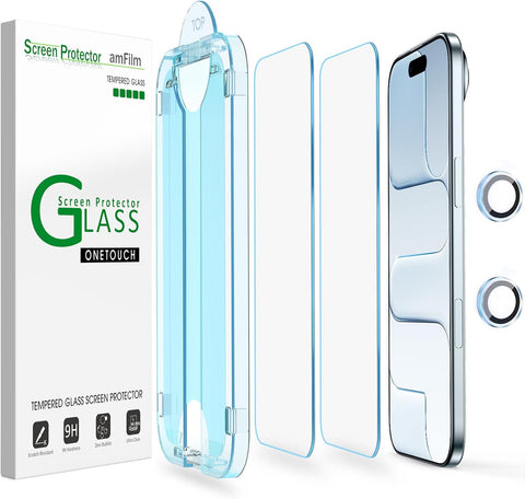 amFilm OneTouch for iPhone Air Screen Protector 6.5'' Tempered Glass