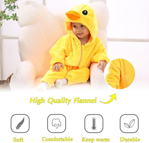 TONWHAR Unisex-Baby Animal Costume for Halloween & Playwear - Cartoon Hooded Romper Jumpsuit for Infants & Toddlers