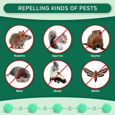 Moth Balls for Outdoor Use, Peppermint Rodent Repellent Balls 14 Pack