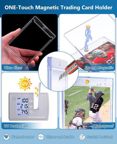204ct Magnetic Cards Case: Ultra Slim 35pt One Touch Card Holder