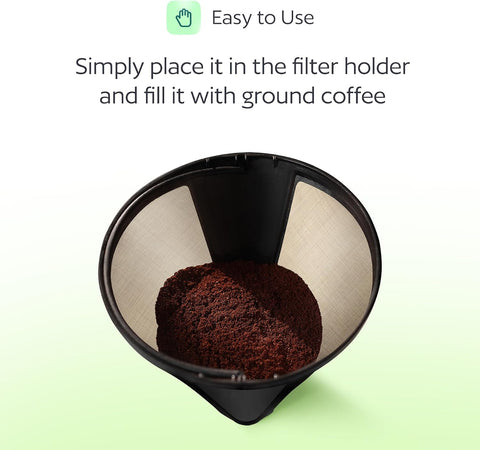 1-Pack #4 Reusable Permanent Cone Coffee Filters - Compatible with Cuisinart 10–14 Cup Brewers (DCC-3200, DCC-1200, DCC-3400) & Ninja Coffee Makers - Stainless Steel Mesh, Dishwasher-Safe by GoodCups