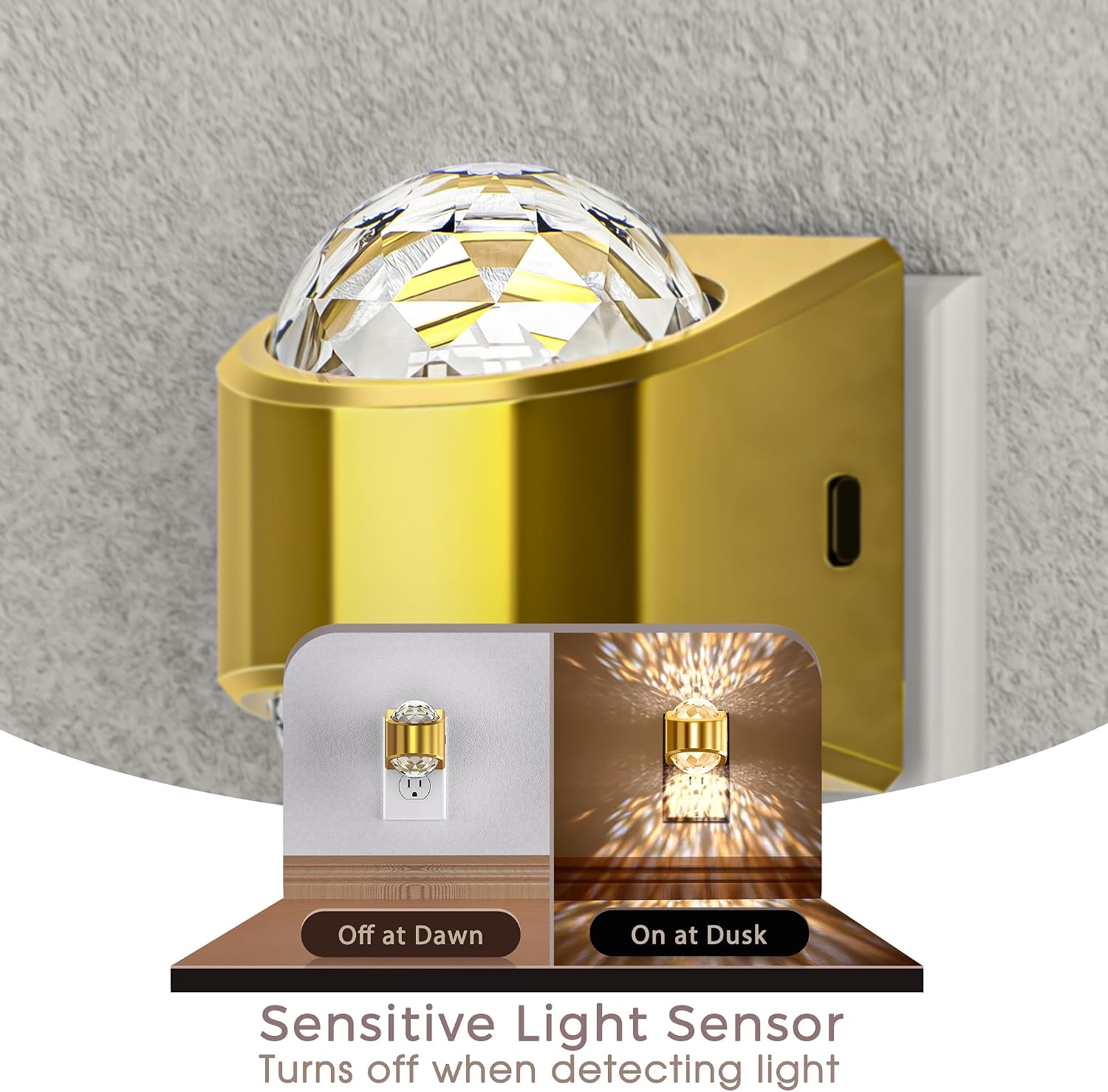 Briignite Night Light Plug into Wall, Color Changing Night Light for Kids