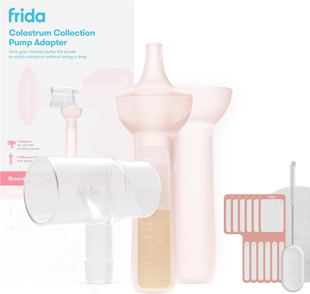 Frida Mom Colostrum Pump Adapter Kit, Safe Materials, Complete Set, 11PC