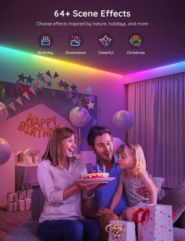 Govee 16.4ft RGBIC LED Strip Lights, LED Lights for Bedroom, APP Control