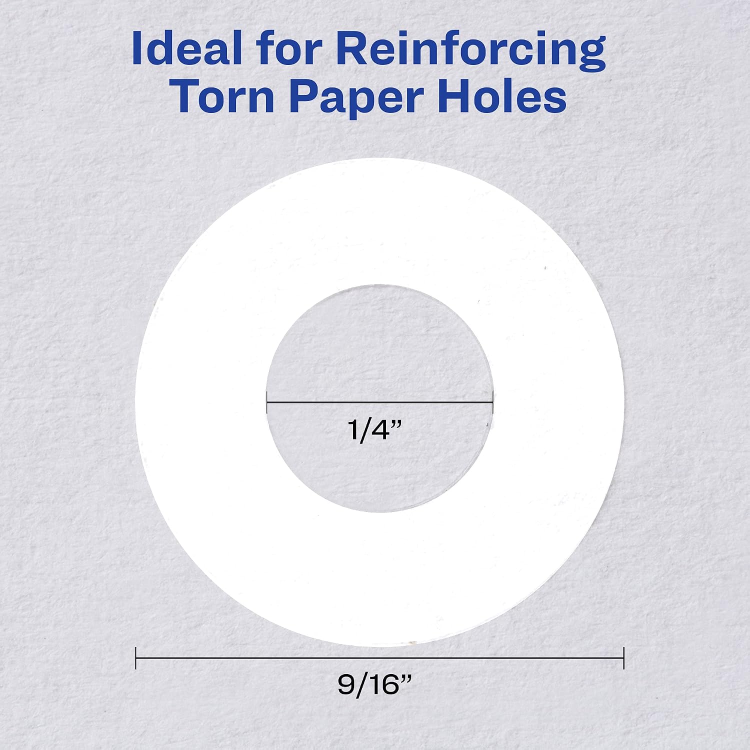 Avery Self-Adhesive Hole Reinforcement Stickers, 1/4" Diameter Hole Punch Reinforcement Labels, White, Non-Printable, 200 Labels Total (5729)