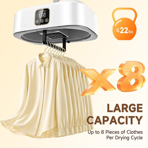 Portable Clothes Dryer, 600W Foldable Mini Dryer with 8 Timer Settings