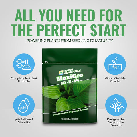 General Hydroponics MaxiGro Plant Food for Vigorous Growth, 2.2 lbs.
