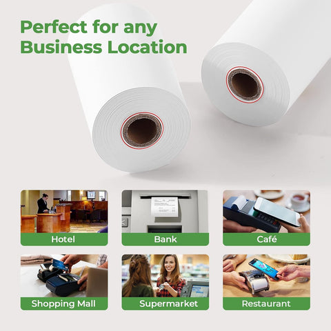 MUNBYN 2 1/4 x 50ft Thermal Paper (10 Rolls), BPA Free Receipt Paper, 58mm Thermal Receipt Papers Fits 58mm Mini Thermal POS Printer & Square Terminal Credit Card Machines