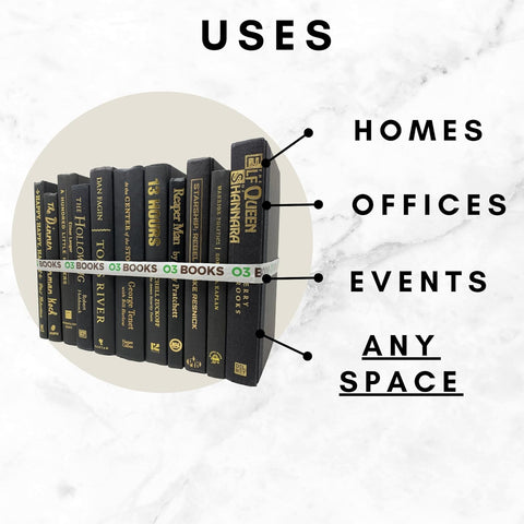 Decorative Hardcover Books, Gray, 6 Inch, Home Bookshelf Decor Set