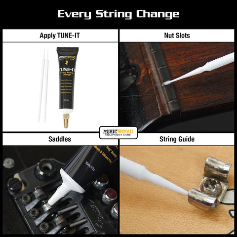 MusicNomad TUNE-IT Guitar String Nut and Saddle Lubricant, 10 mL (MN106)