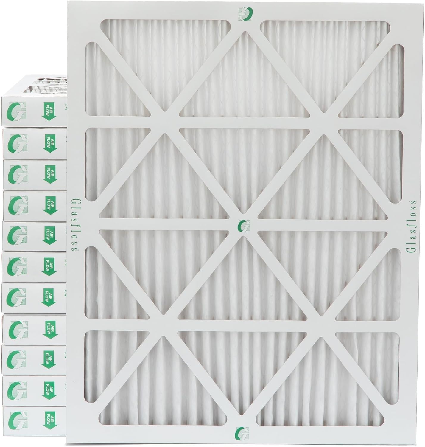 Glasfloss 16x20x2 MERV 10 AC Furnace Air Filter. 12 Pack