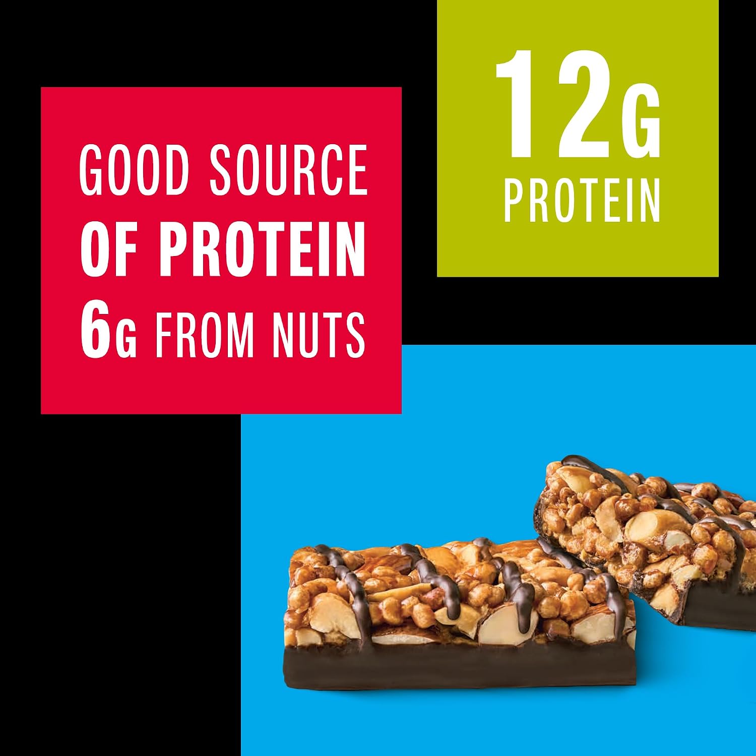 KIND Protein Bars, Dark Chocolate Nut, Gluten Free, Healthy Snacks, 12g Protein, 12 Count
