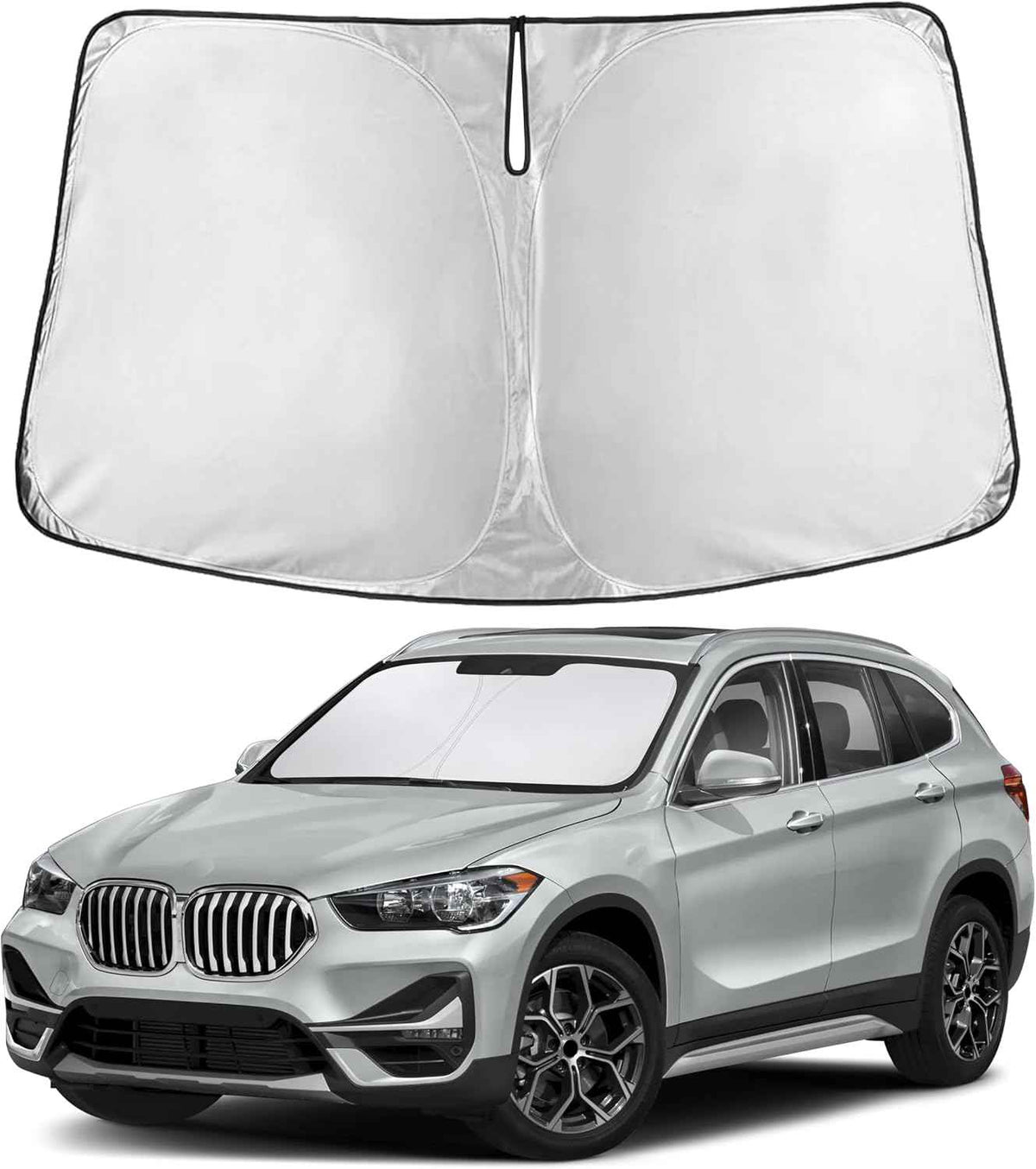 EcoNour Windshield Sunshade Compatible for BMW X1 2016-2020 2021 2022