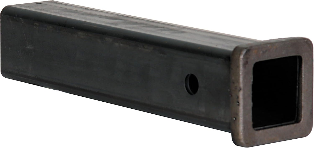 Buyers Products RT25810 2 Inch Plain Receiver Tube with 10 Inch Shank, Weld-On Carbon Steel Towing Tube with Cast Steel Collar, 5/8 Inch Hitch Pin Hole, Black Finish for Custom Towing Builds