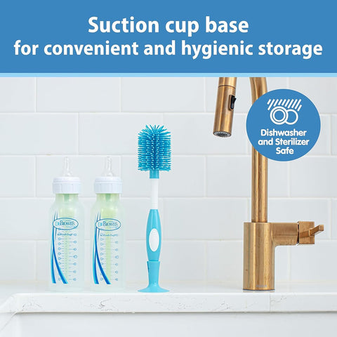 Dr. Brown's Soft Touch Baby Bottle Cleaning Brush, Blue, 2-Pack