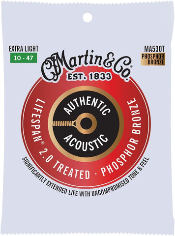 Martin Authentic Acoustic Guitar Strings - Lifespan 2.0 Treated