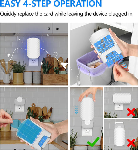 WOWCATCH Flying Insect Trap for Indoors, Plug-in Bug Catcher, 2+10 Combo