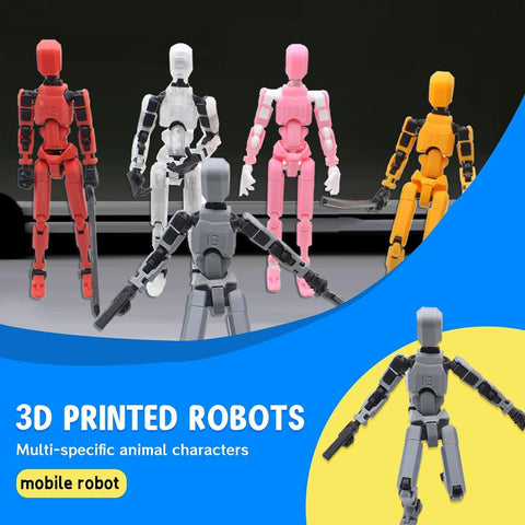 MerryXD T13 3D Action Figure,Assembly Completed Dummy Nova Titan Lucky 13 Action Figure 3D Printed Multi-Jointed Movable Toy White