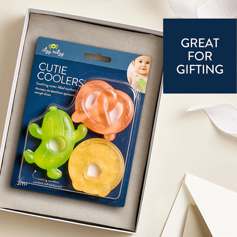 Itzy Ritzy Water-Filled Teethers for Teething Relief, Set of 3 Silly Foods
