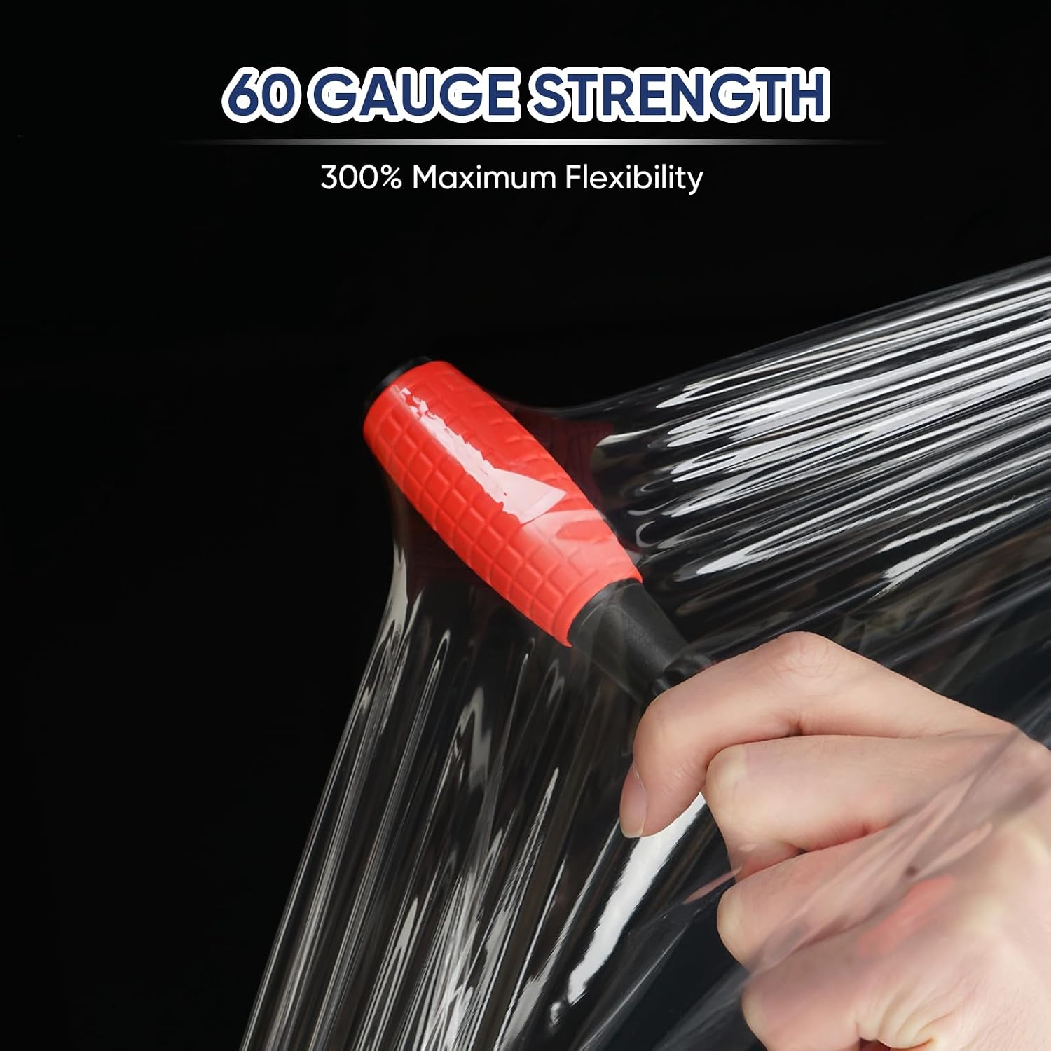 TICONN Stretch Wrap Roll, 15 in x 1000 ft Plastic Wrap for Moving Furniture