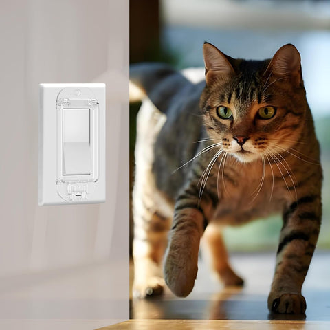 2-Pack Rocker Light Switch Cover Guard, Light Switch Lock for Baby Proof